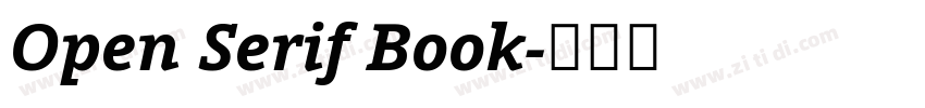 Open Serif Book字体转换